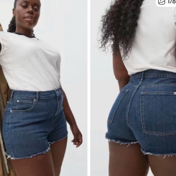 Everlane Pants - Everlane Medium Wash Size 32 The Way High Denim Cut Off Shorts